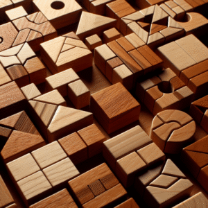 wooden block puzzle , photo