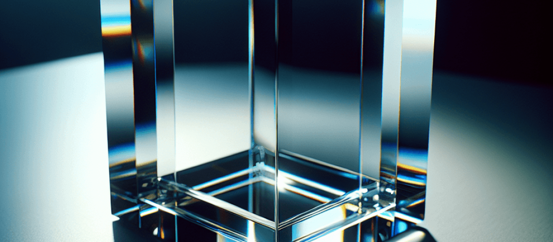 glass cube , photo
